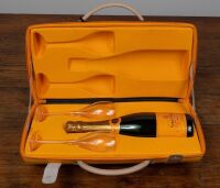 VEUVE CLICQUOT: A Veuve Clicquot Ponsardin gift set, includes a 750ml display bottle with two champagne glasses in travel style branded bag - 3