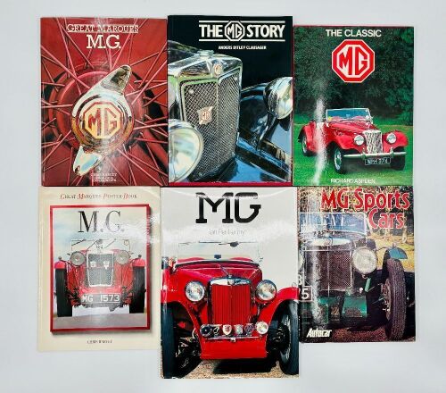 MG: Six hardcover books on MG [Location: Sydney]