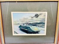 MG: A framed MG EX135 illustration, 22.5cm high, 17cm wide [Location: Sydney] - 3