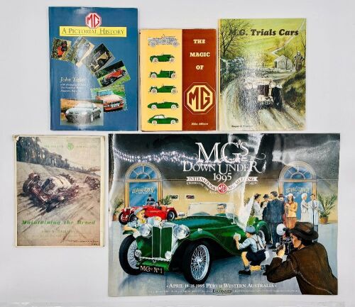 204 · MG: Four hardcover books on MG together with a poster [Location: Sydney]