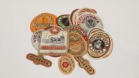 LABELS: A group of c1940s Carlton United Breweries linked labels as removed from bottles, Ale, Larger, Stout and others