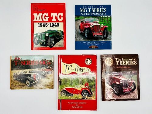 MG: Five books featuring the MG T Series [Location: Sydney]