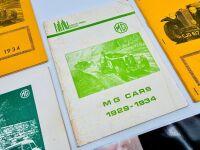 MG: Four compilations of road tests and magazine articles from 1929 to 1951 together with a poster of a J3/4 [Location: Sydney] - 2