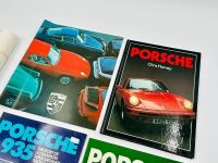 PORSCHE: A sales brochure featuring 924, 928, 911 SC and Turbo models together three books, stickers, photos and a poster [Location: Sydney] - 2