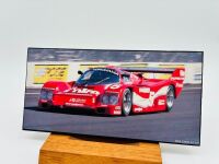 PORSCHE: Two 1:43 scale models including a Porsche 956 by Vitesse and a Porsche 935 together with a a photo of a 956 mounted on board [Location: Sydney] - 7