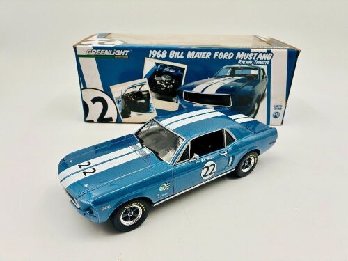 226 · FORD MUSTANG: A 1:18 scale Greenlight Collectibles model of the 1968 Ford Mustang driven by Bill Maier complete with original packaging [Location: Sydney]