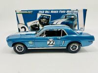 FORD MUSTANG: A 1:18 scale Greenlight Collectibles model of the 1968 Ford Mustang driven by Bill Maier complete with original packaging [Location: Sydney] - 2