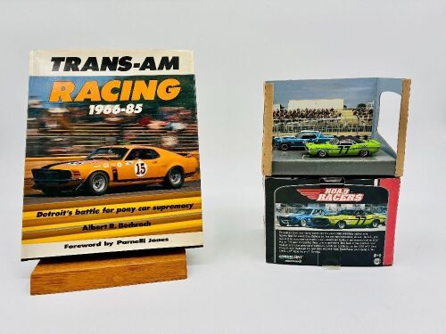229 · TRANS-AM: A hardcover book 'Trans-Am Racing 1966-85: Detroit's Battle for Pony Car Supremacy' by Albert R.Bochroch together with a a Greenlight Collectibles diorama [Location: Sydney]