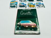 CORVETTE: A hardcover book, 'The Classic Corvette' by Richard Nichols together with a 2 model Hot Wheel set and nine Hot Wheels Corvette 1:68 scale models [Location: Sydney] - 2