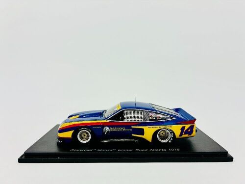 CHEVROLET MONZA: A 1:43 scale model by Spark of the 1976 Road Atlanta winning Chevrolet Monza with display case [Location: Sydney]