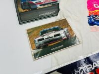 AMERICAN MOTORSPORT: A signed t-shirt by Geoff Brabham together with a framed photo of Paul Newman's 300ZX, an unframed photo of the Jones GTO Mustang and a poster [Location: Sydney] - 5