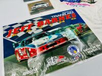 AMERICAN MOTORSPORT: A signed t-shirt by Geoff Brabham together with a framed photo of Paul Newman's 300ZX, an unframed photo of the Jones GTO Mustang and a poster [Location: Sydney] - 6