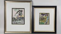 MARC CHAGALL: Two Marc Chagall colour lithographic reproductions