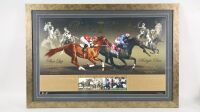 PHAR LAP & MAKYBE DIVA: Two framed and glazed items related to famous race horses Phar Lap & Makybe Diva - 2