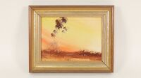 PAINTINGS: Two small paintings of nature scenes, possibly oil on board, measure 21cm high, 26.5cm wide - 4