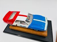 AMC JAVELIN: A 1:24 scale AMC Javelin slot car (unknown brand) with a 1:64 scale Hot Wheels model [Location: Sydney] - 4