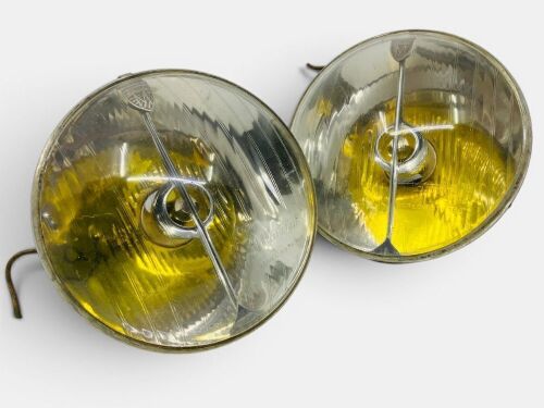 MARCHAL AGREE AB TP 360 DRIVING LIGHTS: A pair of pre-war Marchal driving lights, unrestored, 900mm diameter
