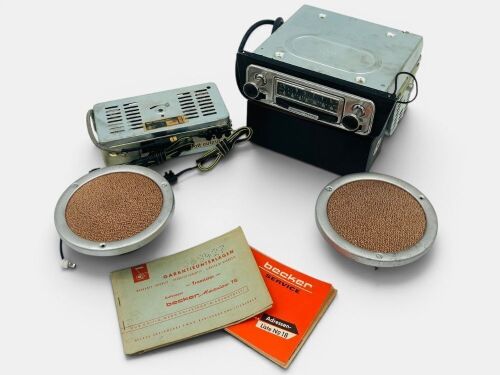 BECKER MEXICO TG: An original Becker Mexico TG AM/FM radio with manuals, amp and speakers, suitable for various Mercedes-Benz models