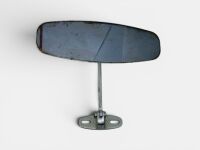 REAR VISION MIRROR: A Desmo rectangular chrome mirror with dash mount