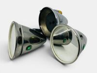 SIDE MIRRORS: A group of three Talbot 'bullet' shaped chrome side mirrors
