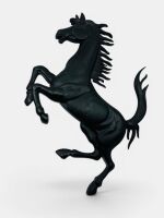 FERRARI: A cast metal Cavallino Rampante (Prancing Horse), approx 40cm high x 30cm wide