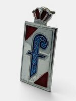 PININFARINA: A single rectangular emblem with mounts, approx. 6cm high x 3cm wide