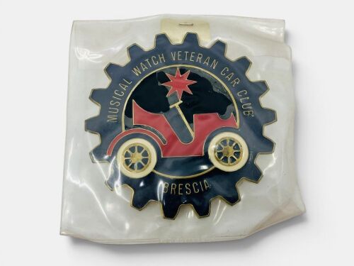 CAR BADGE: An enamel Musical Watch Veteran Car Club of Brescia car badge