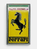 FERRARI: An enamel Prancing Horse badge with mounts, approx. 3.5cm wide x 6cm high