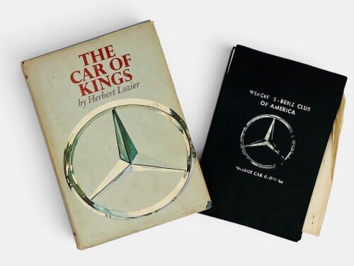 308 · MERCEDES-BENZ: A hardcover book, 'The Car of Kings' by Herbert Lozier and a copy of the Vintage Car Register from the Mercedes-Benz Club of America