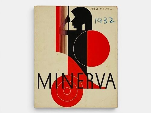 MINERVA: A six-page fold-out Sales Brochure for hte 1932 model 17hp six-cylinder model, English text
