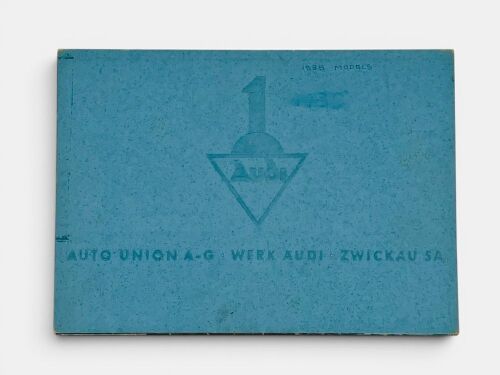 AUTO UNION: A 12-page fold-out brochure for the 1935 Auto Union and Audi model range, English text