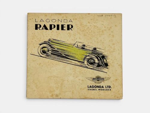 LAGONDA: A fold-out colour Sales Brochure for the 1935 Rapier