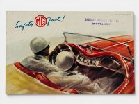 M.G.: A 16-page fold-out colour Sales Brochure for the TF Midget published in October 1953, Publication No. E549