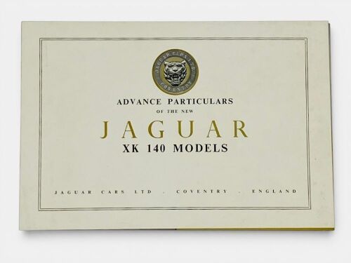 JAGUAR: A 4-page fold-out Sales Brochure covering the XK140 model by Jaguar Cars Ltd of Coventry, England