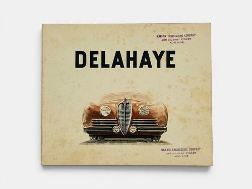 DELAHAYE: An eight-sided colour Sales Brochure convering the 135M & MS, 148L, 175, 178 and 180 models, French text