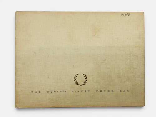 DUESENBERG: A Sales Catalogue for the Model J & SJ printed by The Hollenbeck Press, Indianapolis, 24 pages