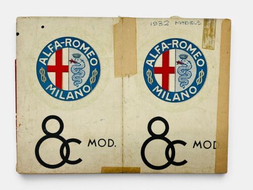 ALFA ROMEO: a fold-out colour brochure for the 1932 8C model