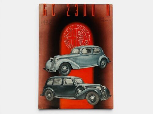 206 · ALFA ROMEO: A fold-out Sales Brochure for the 1938 6C 2300B, Italian text, Publication No. 384 2-1938-XVI