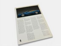 FERRARI: A two-page colour specification sheet for the F355 Spider, Italian/English text