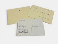 FERRARI: A signed card from former CEO of Ferrari Luca di Montezemolo dated Christmas 2000 together with a postcard signed by three drivers.