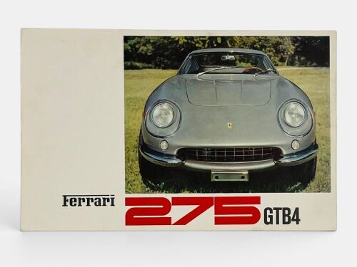 73 · FERRARI: A colour fold-out Sales Brochure for the 275 GTB/4, Italian text
