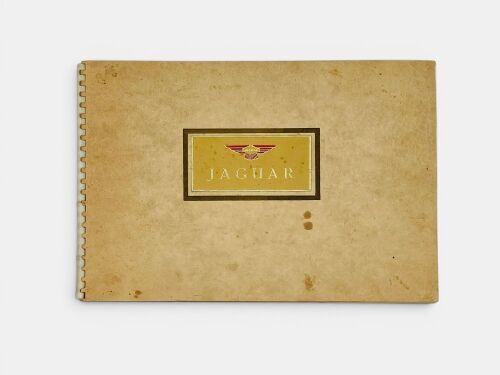 JAGUAR: A spiral-bound Deluxe Sales Brochure for the XK120 and Mark V models, with 'gilt' embossed front cover, colour illustrations to the inside and specifications for the models