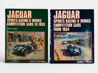 JAGUAR: Two hardcover books by Andrew Whyte relating to Jaguar racing and works competition cars.