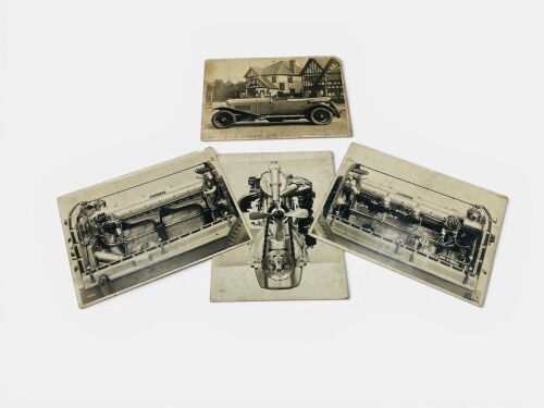 BENTLEY: A collection of four rare black and white photographs illustrating the 4 1/2-litre, 6 1/2-litre and Speed Six models from 1928, one stamped 'H. I. Clements 2 McLachlan Avenue, Rushcutters Bay 8 May 1928'