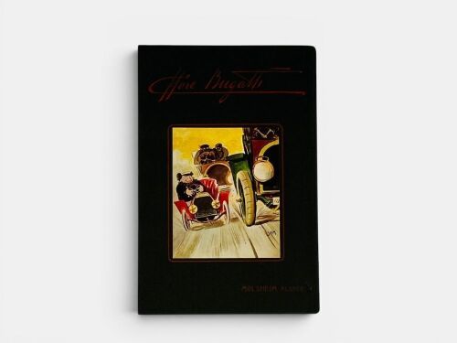 511 · BUGATTI: Ettore Bugatti Molsheim, Alsace by M Maurice Huet, softcover reprint. Embossed wrappers with applied illustration, French text.