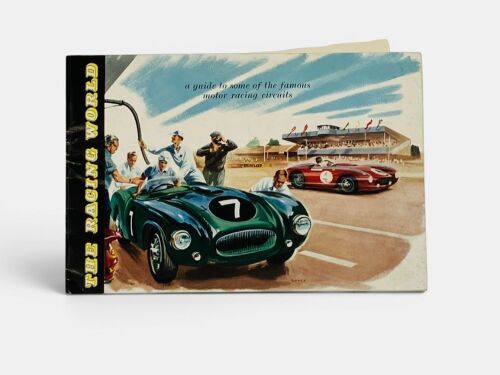 DUNLOP: A softcover booklet entitled "The Racing World", 26 pages plus covers, featuring famous race tracks including Monza, Le Mans, Silverstone, Monaco