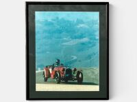 ALFA ROMEO: A group of three framed colour photographs of the 8C 2300 Le Mans Team Car '2111005' formerly owned by Kerry Manolas racing at Laguna Seca in 1996, various sizes - 3