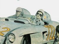 MILLE MIGLIA: A Limited Edition framed print by artist Michael Turner depicting Stirling Moss and Denis Jenkinson winning the 1955 Mille Miglia, signed by Moss, Jenkinson and the artist, numbered 207/260, 62cm x 50cm - 6