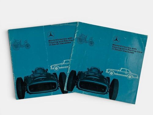 318 · MERCEDES-BENZ: A pair of factory brochures titled "Mercedes-Benz World Victories with Touring and Racing Cars in Seven Decades", English text