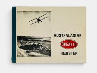 BUGATTI: A copy of the Australasian Bugatti Register compiled by Bob King in 1974, softcover with a small crease on front cover